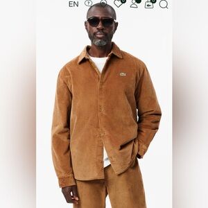 Lacoste Corduroy Button-Front Overshirt
